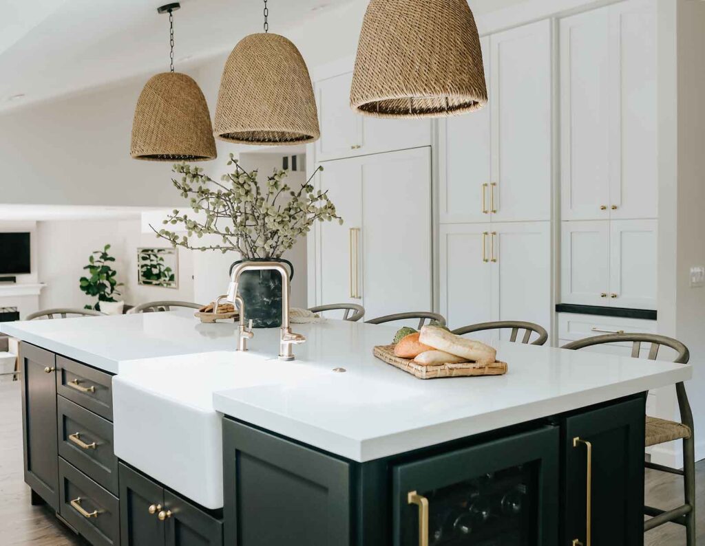 Super White Pental Quartz used on kitchen island