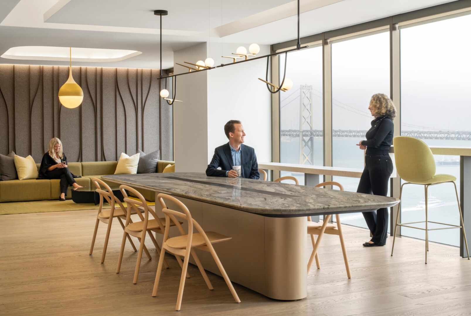Fusion Quartzite in SF buildingconference room